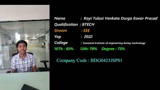 JSpiders Hyderabad JNTU | Student Testimonial | Got Placed As Java Developer