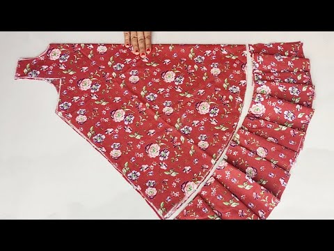 4-5 Year One Piece Umbrella Cut Baby frock cutting and stitching | Baby Frock cutting and stitching