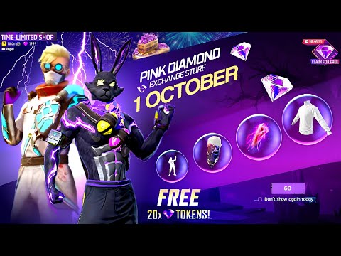 Pink Diamond Store Event🔥🥳| Free Fire New Event | Ff New Event l diwali event free fire