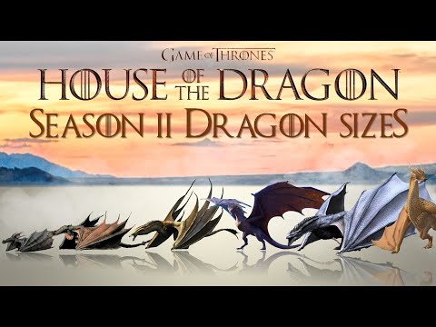 All Targaryen Dragons Size Comparison - HoTD Season 2 Sizes