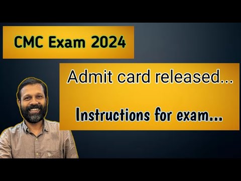 CMC Exam 2024, Instructions for exam