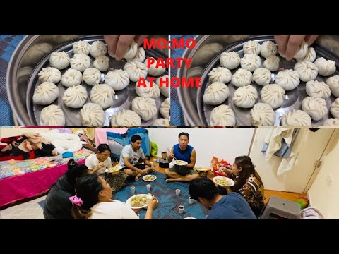 MO:MO Party at Home | Nepali Style mo:mo vlog with neighbors