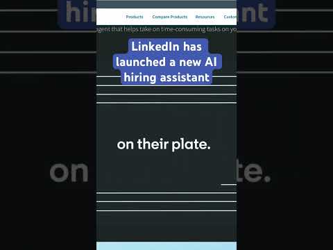 LinkedIn has launched a new AI hiring assistant #aitools #aiassistant