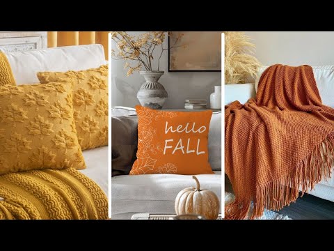 40 Textured Throws and Pillows in Fall Colors Ideas: Cozy Up Your Space with Earthy Tones