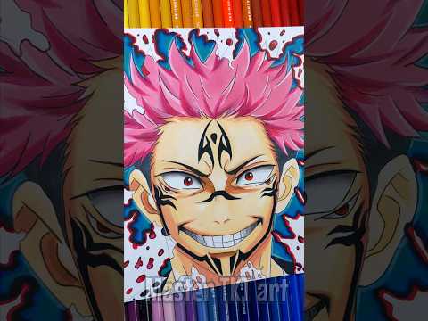 【呪術廻戦】宿儺をビーズアートを使ってリアルに描く！Drawing Sukuna from Jujutu Kaisen bead art#呪術廻戦 #渋谷事変 #虎杖悠仁 #宿儺