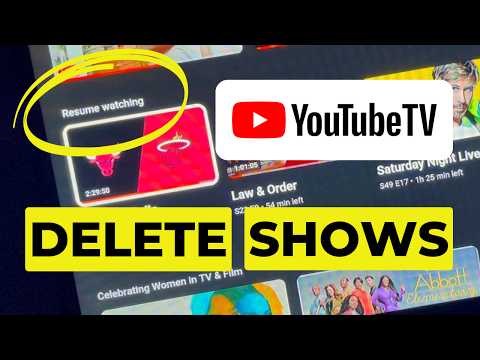 How to Delete Shows From YouTube TV's Resume Watching Section!