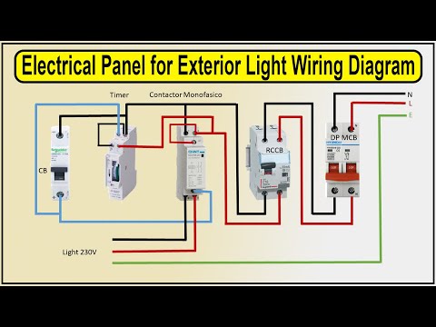 How to Make Electrical panel for Exterior light Wiring Diagram | digital timer switch