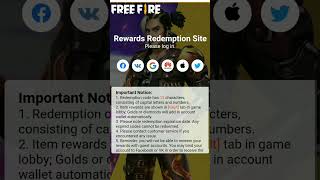 TODAY REDEEM CODE FREE FIRE | FREE FIRE TODAY REDEEM CODE