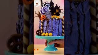 Halloween Candyland Drip Cake in Colorful Party #youtubeshorts #shorts #cake