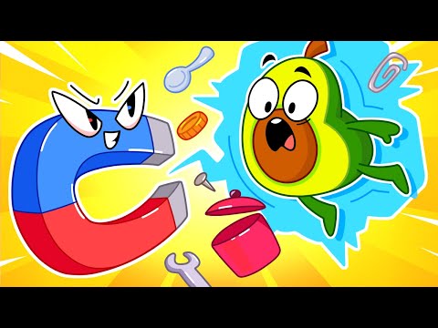 Magnetic Room 🧲Funny Stories for Kids by Meet Penny🥑♥️ #kids #funny #animation