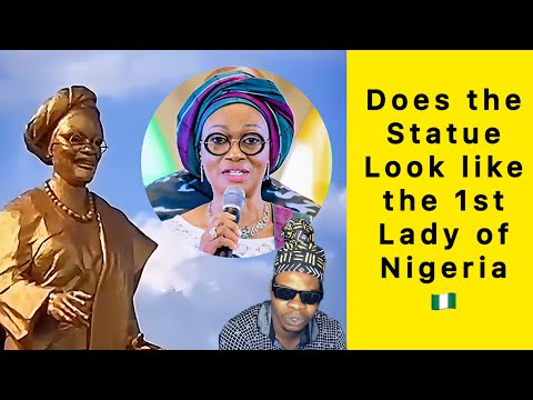 STATUE OF THE WIFE OF NIGERIAN PRESIDENT TINUBU