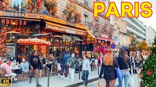 Paris, France 🇫🇷 - Paris November 2024, Christmas Preparations, Paris Walk 🎄 With Captions