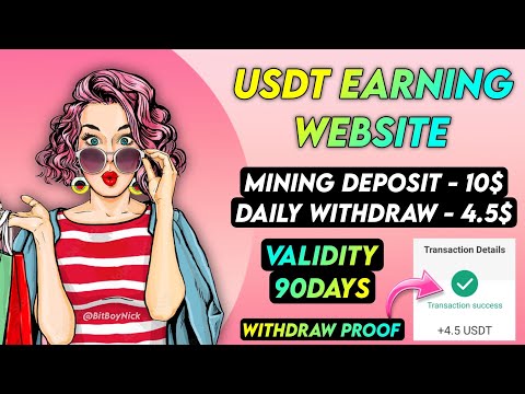 New Usdt Earning Site Usd Mining Site 2024 Best Investment Usdt Earning Website