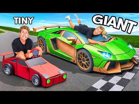 Building GIANT vs TINY Race Cars!