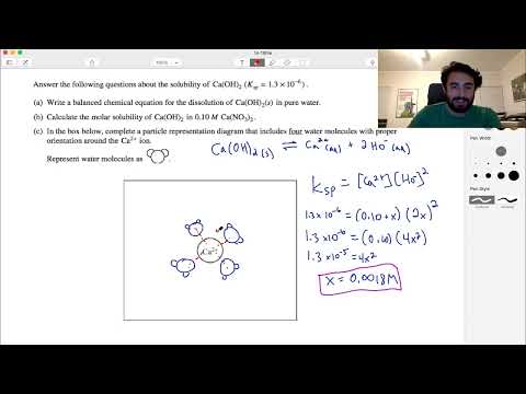 AP Chemistry Short Answer Question 5 (Solubility Product Constant)