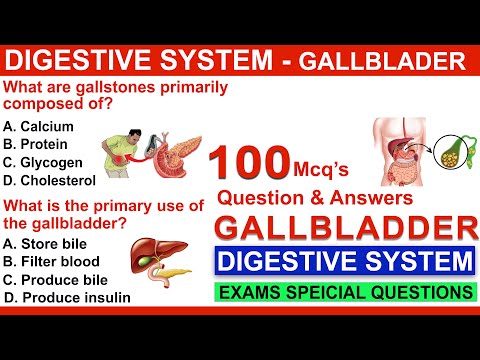 100 mcqs on gallbladder question and  answers | mcq on digestive system for neet