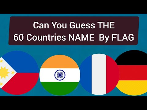 Guess The - 60 Countries Name - In 3 Seconds - By Flag