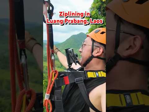 INSANE WATERFALL ZIPLINE IN LAOS! (Luang Prabang)