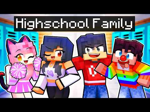 Having a HIGHSCHOOL FAMILY in Minecraft!