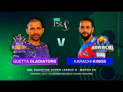 PSL LIVE: Quetta Gladiators vs Karachi Kings, 22nd Match  T20 LIVE SCORES | QTG vs KRK || PSL 2023