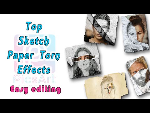 TOP 5 SKETCH PAPER TORN EFFECT | Mobile Editing tutorial