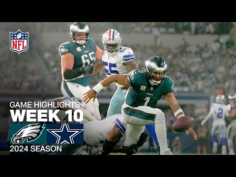 Philadelphia Eagles vs. Dallas Cowboys | 2024 Week 10 Game Highlights