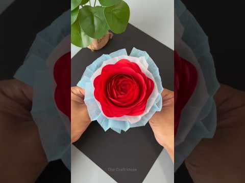 How to make Bouquet with paper best gift for girlfriend | Rose kaise banate hain rose making #craft