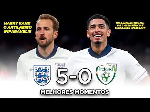 BELLINGHAM da SHOW em GOLEADA Inglesa - Inglaterra 5x0 Irlanda - Melhores Momentos