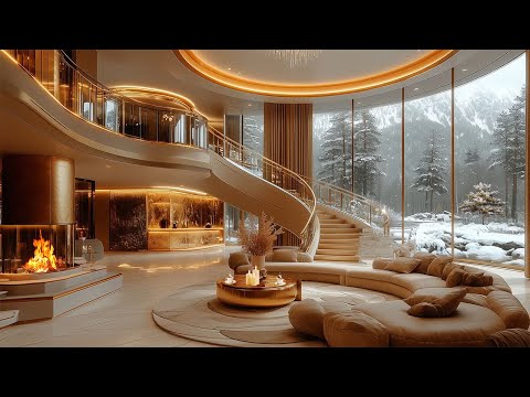 Cozy Winter Day in Luxury Apartment with Piano Jazz Music for Sleep & Relax ❄️ Relaxing Jazz Music