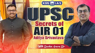 ✨Reveals His Secrets of UPSC Mains Exam | Aditya Srivastava AIR 1 Rank UPSC 2023 | Sachin Arora Sir