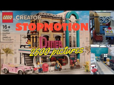 Lego 10260 Downtown diner best stopmotion with review