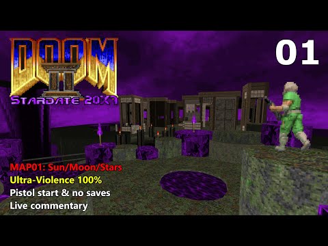 Doom II: Stardate 20X7 - MAP01: Sun/Moon/Stars - Ultra-Violence 100%