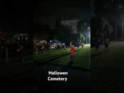 Hallowen cemetery #playinggames #kidsenjoyment