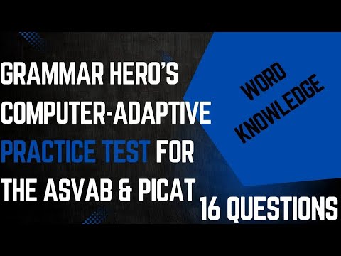 Word Knowledge Practice Test for the ASVAB & PiCAT #acetheasvab with #grammarhero