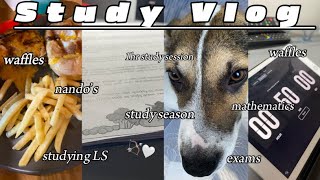 STUDY VLOG: exam season | 1 hr study sessions | food | mathematics | exam timetable 🏹🤍