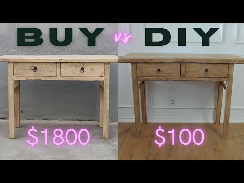 BUY VS DIY | DIY DESIGNER LOOK CONSOLE TABLE FOR *WAY* LESS $$$