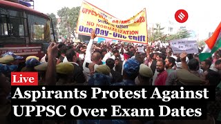 Live : Massive protest by Aspirants Against UPPSC over Exam dates at Prayagraj in Uttar Pradesh