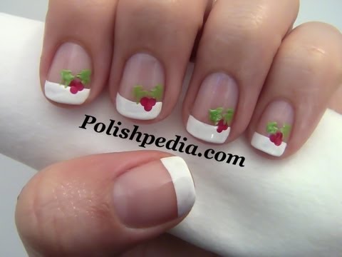 Christmas Holly Nail Art