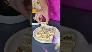 Instant sweet dish #asmrfood #burfi #mithai #milkrecipes