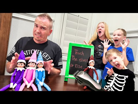 Dad Touches Evil Elf on the Shelf!! Day 21