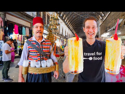 Best Syrian Food!! 🇸🇾 GIANT MILKSHAKES + Food Tour in Damascus, Syria!!