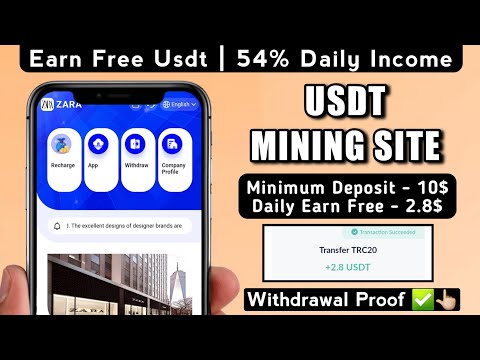 New Usdt Earning Site Usd Mining Site 2024 Best Investment Usdt Earning Website