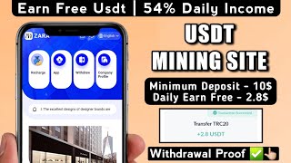 New Usdt Earning Site Usd Mining Site 2024 Best Investment Usdt Earning Website