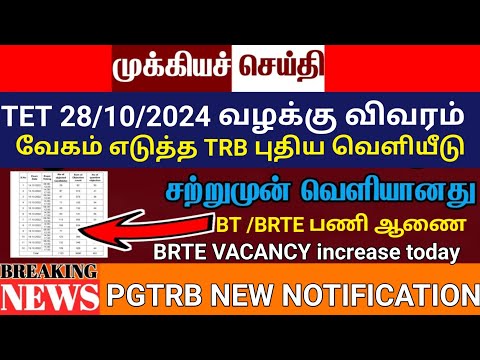 BT BRTE latestnews today vacancy increase / trb lastest update / bt BRTE appointment order