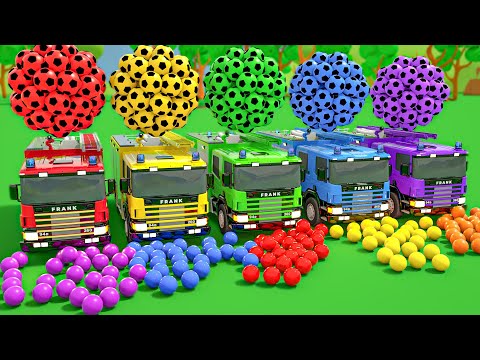 Wheels On the Bus, Finger Family-Colorful cars jumping down a slide-Baby Nursery Rhymes & Kids Songs