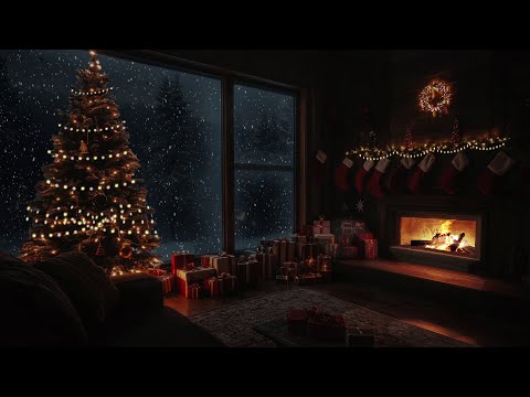 🎄Cozy Room Christmas Ambience  ☃️Gentle Fireplace Sounds to Calm Your Mind