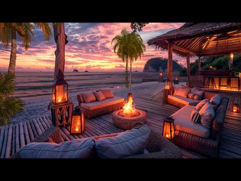 Perfect Calm Sunset Beach | Tranquil Resort with Soft Waves, Nature Sounds  | Beach Chillout