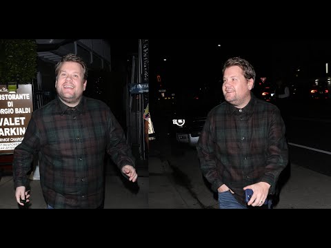 English Actor And Comedian James Corden Steps Out For Dinner in Santa Monica!