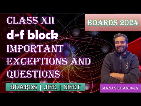 CLASS XII BOARDS | d-f BLOCK | IMPORTANT EXCEPTIONS AND QUESTIONS | #cbseboard  #class12 #chemistry