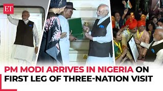 PM Modi in Nigeria, receives special welcome; Indian Diaspora chants ‘Vande Mataram’ slogan